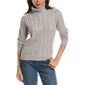 The Cashmere Project Womens  Lurex Twisted Cable Turtleneck Cashmere-Blend